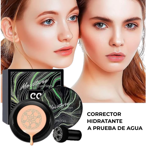 Crema Base Maquillaje Moisture Cushion Hidratante con Efecto Corrector Rejuvenecedor y Antiarrugas