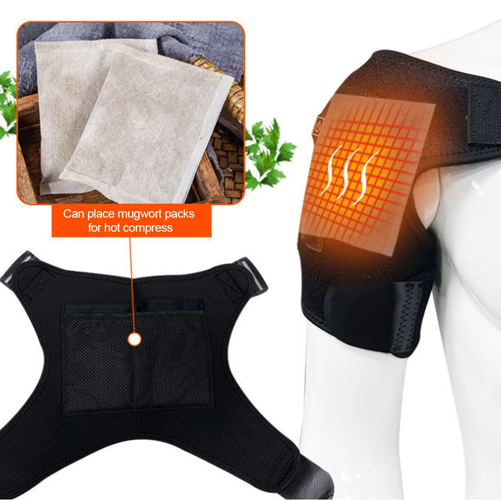 Hombrera Ajustable con Calor y Función de Masaje
