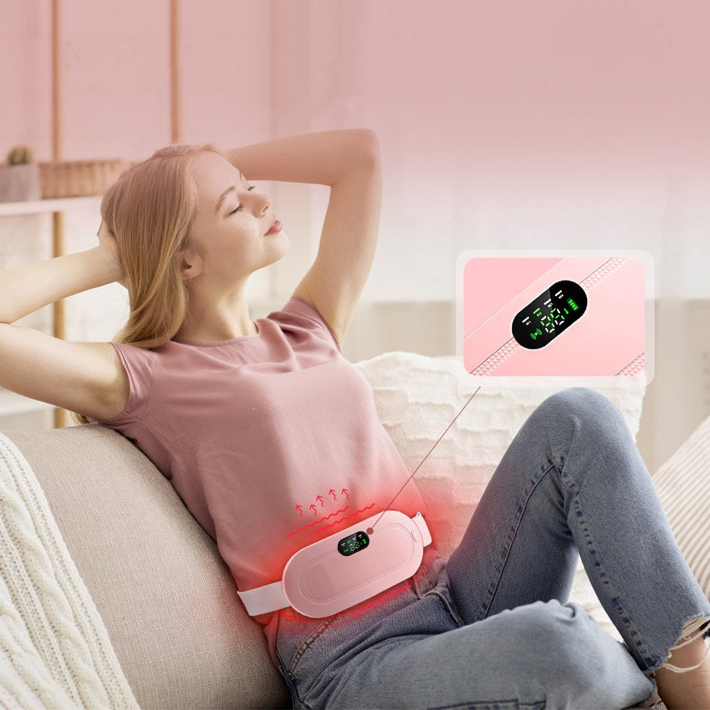 Almohadilla De Masaje Calefactora y Vibratoria Para Alivio de Cólicos Menstruales