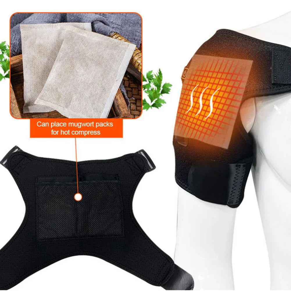 Hombrera Ajustable con Calor y Función de Masaje