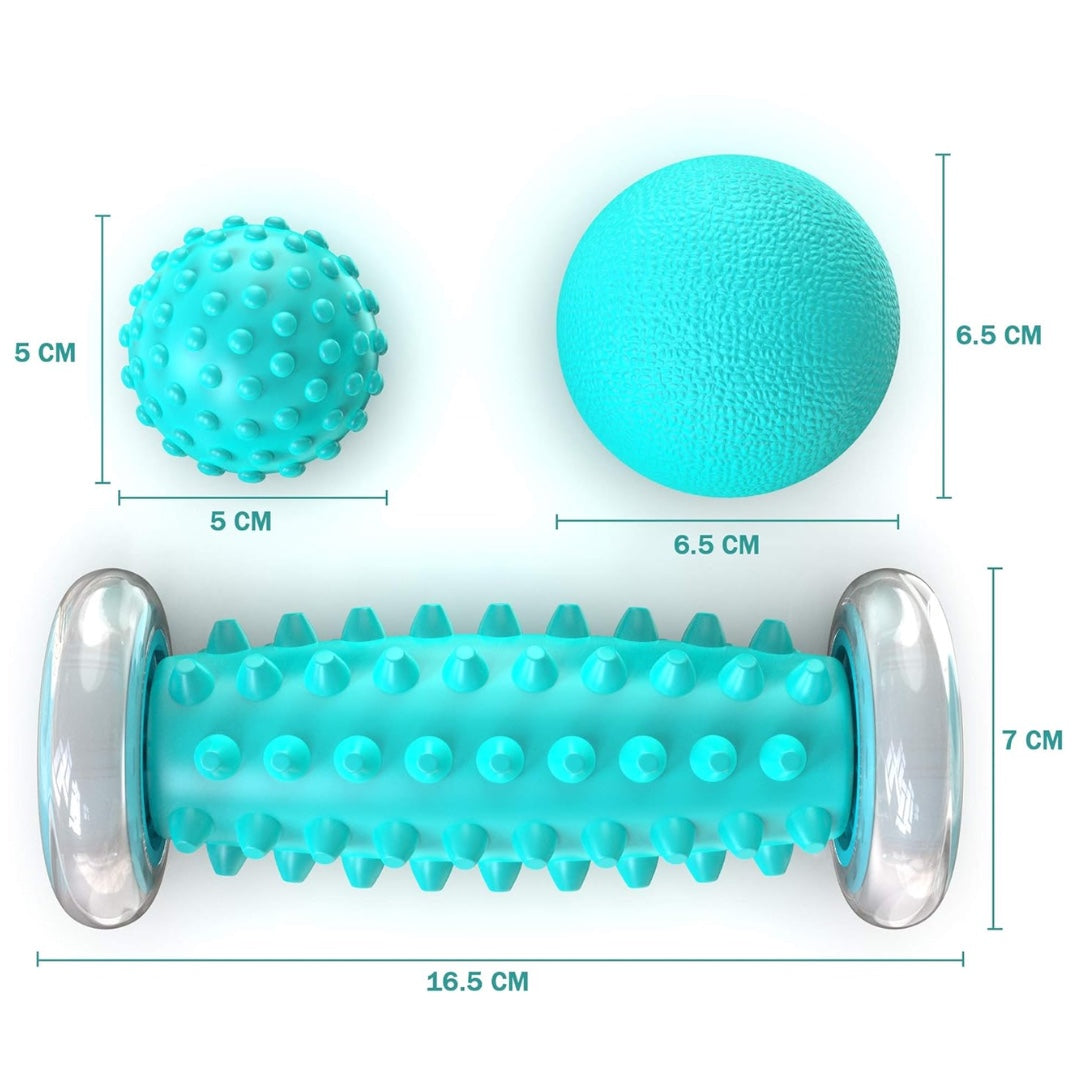Rodillo Ergonómico Masajeador de Pies y Bolas de Masage