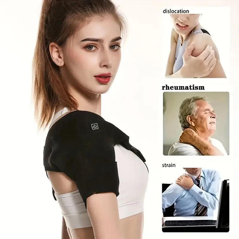 Hombrera Ajustable con Calor y Función de Masaje