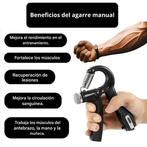 Flexor Force Hand Grip - Ejercitador de Manos y Antebrazos Ajustable