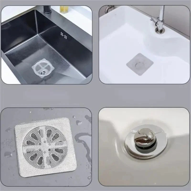Filtro Adhesivo para Desagüe de Ducha Antiatascos – Pack de 20 Parches Atrapa Pelos