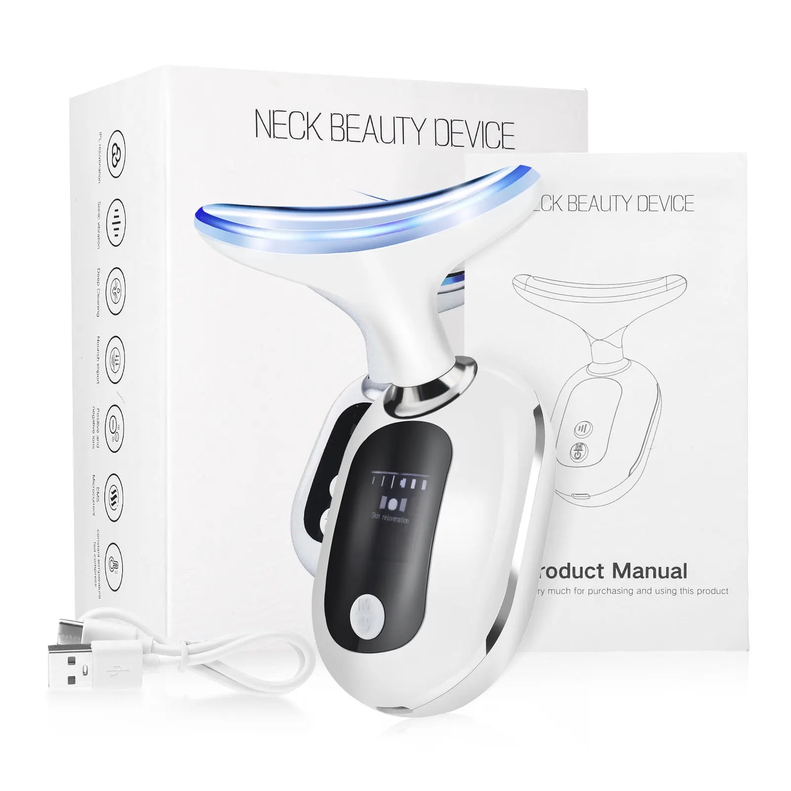 Masajeador Facial y de Cuello: Redefine tu Piel con Terapia EMS y LED