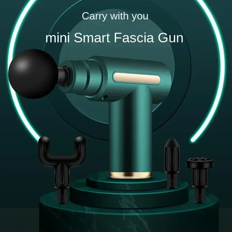 Pistola de Masaje Portátil Eléctrica Con 4 Cabezales Reemplazables - Massage Gun