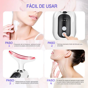 Masajeador Facial y de Cuello: Redefine tu Piel con Terapia EMS y LED