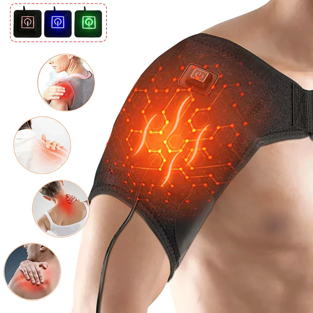 Hombrera Ajustable con Calor y Función de Masaje