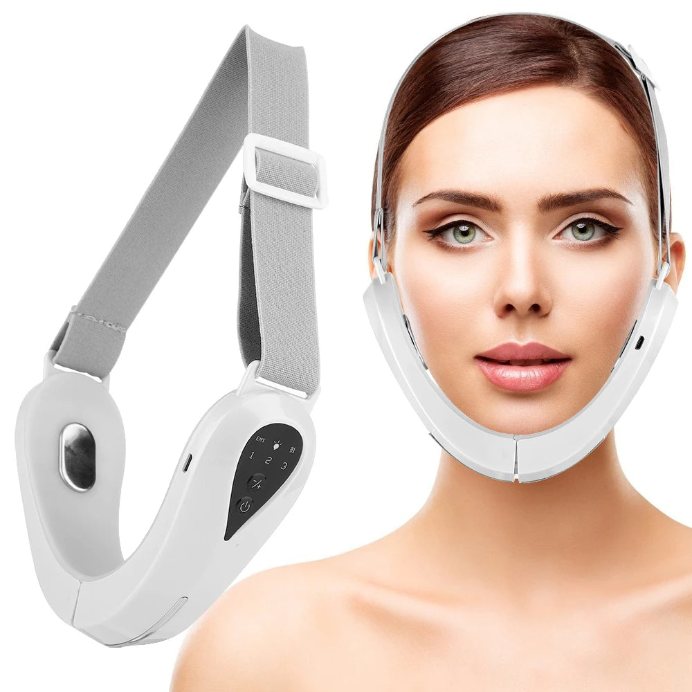 Masajeador y Modelador Facial V-Face EMS con Luz LED