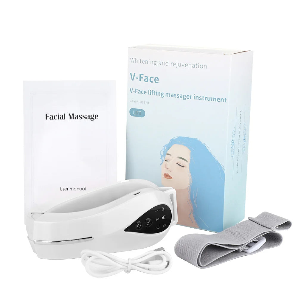 Masajeador y Modelador Facial V-Face EMS con Luz LED