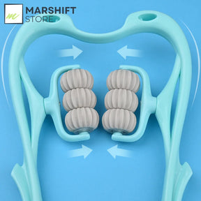 Masajeador Cervical Portátil de 6 Rodillos – Alivio Muscular