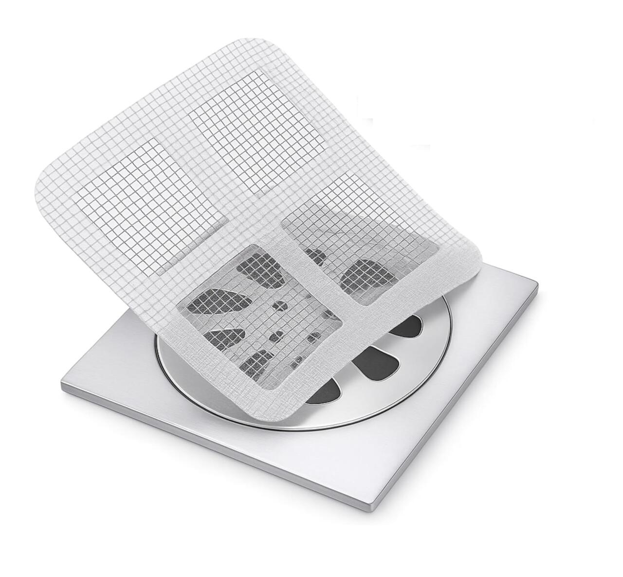 Filtro Adhesivo para Desagüe de Ducha Antiatascos – Pack de 20 Parches Atrapa Pelos