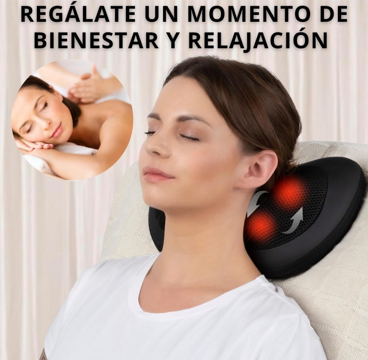 Masajeador Corporal Eléctrico Com Cabezas Com Termoterapia Terapia Magnética Portátil Shiatsu Nuevo